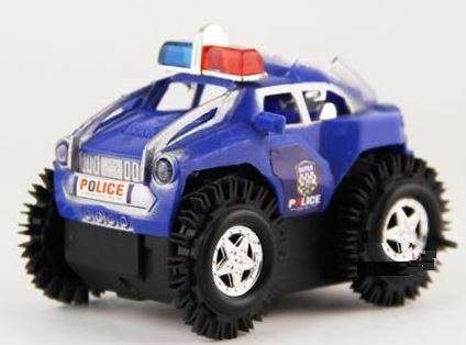 Battery Operated Flip Over Police 4 x 4 Toy Truck - Excellent Toy for Child with Hours of Fun
