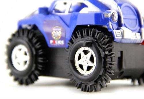 Battery Operated Flip Over Police 4 x 4 Toy Truck - Excellent Toy for Child with Hours of Fun