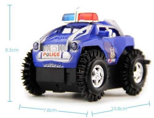 Battery Operated Flip Over Police 4 x 4 Toy Truck - Excellent Toy for Child with Hours of Fun