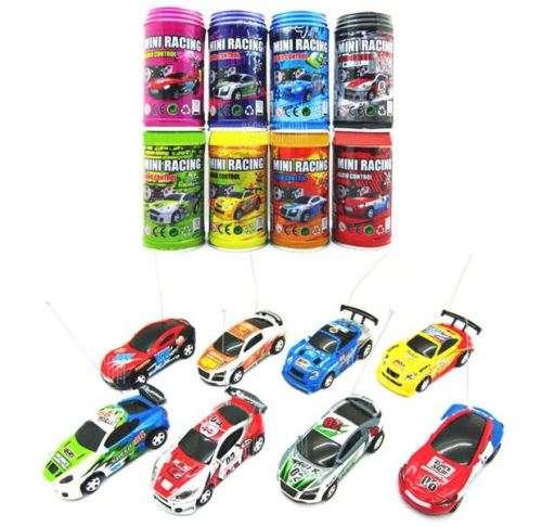 1:63 Remote Control Racing Car in a Can - Lights, Super Light & High Speed