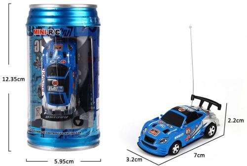 1:63 Remote Control Racing Car in a Can - Lights, Super Light & High Speed