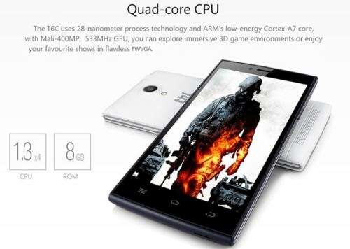 Original THL T6C 5" Android 6.0 Quad Core Smart Phone, 3G, Dual Sim, Dual Camera's, 1G RAM, 8G ROM