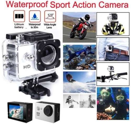 2" Action Sport DVR & Camera - Waterproof, LCD Screen, Side Helmet Mount, Waterproof Casing..