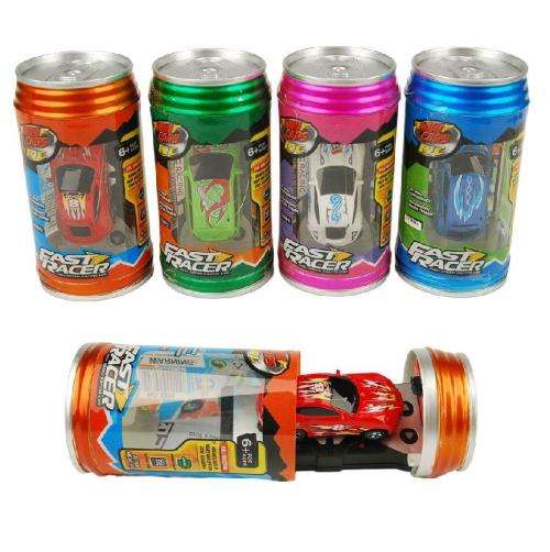 1:63 Remote Control Racing Car in a Can - Lights, Super Light & High Speed