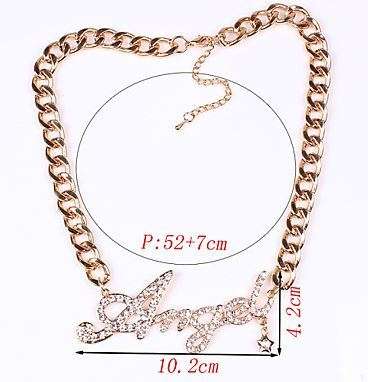 Luxury Gold Plated Cubic Zirconia Angel Pendant With Chain