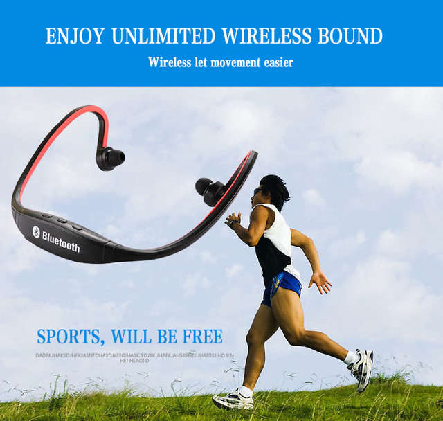 Stereo Sport Bluetooth Wireless Headset and MP3 Player with USB Port for Android & iPhone