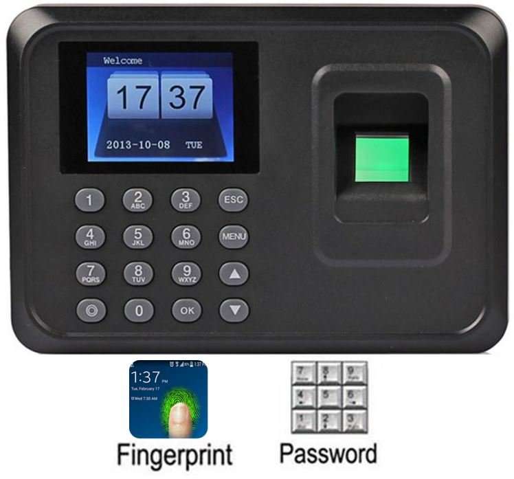 2.8" Bio-metric Fingerprint Attendance System, Colour Display With Time Clock & Complete Software