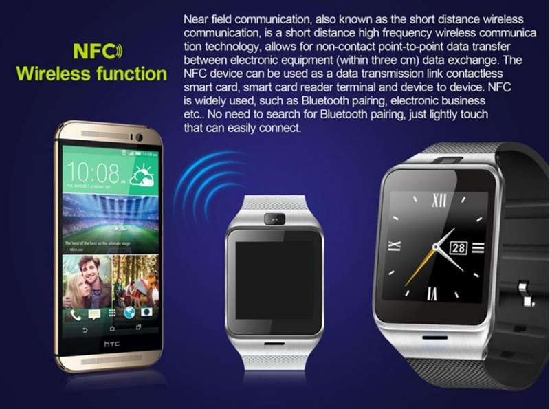 GV18 NFC APLUS smart Watch, Touch Screen, Camera, Bluetooth, NFC, Sim, Waterproof and much more....