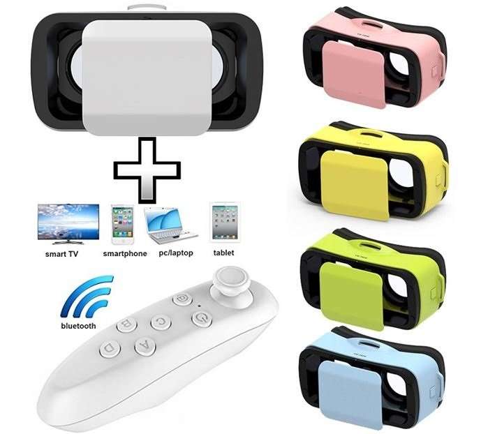 VR Box MINI 3D Virtual Reality GLASSES - IOS & Android with Bluetooth Remote Controller