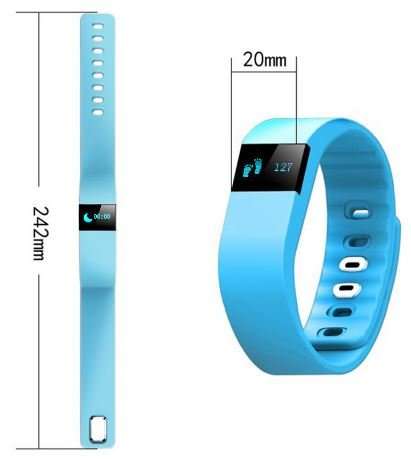 Bluetooth Smartwatch & Fitness Bracelet with Pedometer for Samsung & Android Phones BLUE