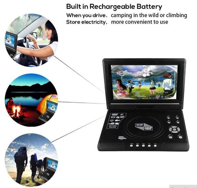 9.8" TFT LCD DVD Player, TV Receiver, Card Reader, Game Station & Lots of Extra's + 300 FREE GAMES