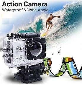 HD Action Sport DVR & Camera - Waterproof, LCD Screen, Side Helmet Mount, Waterproof Casing..