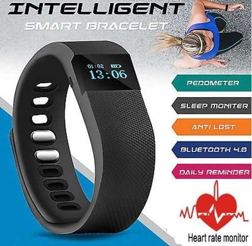 Bluetooth Smart watch Fitness Bracelet - HEART RATE Monitor, Fitness Tracker, Calorie Counter etc.
