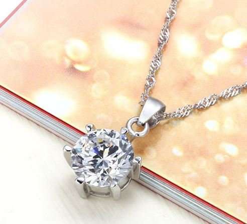 925 Sterling Silver Twisted Chain Cubic Zirconia Jewellery Set