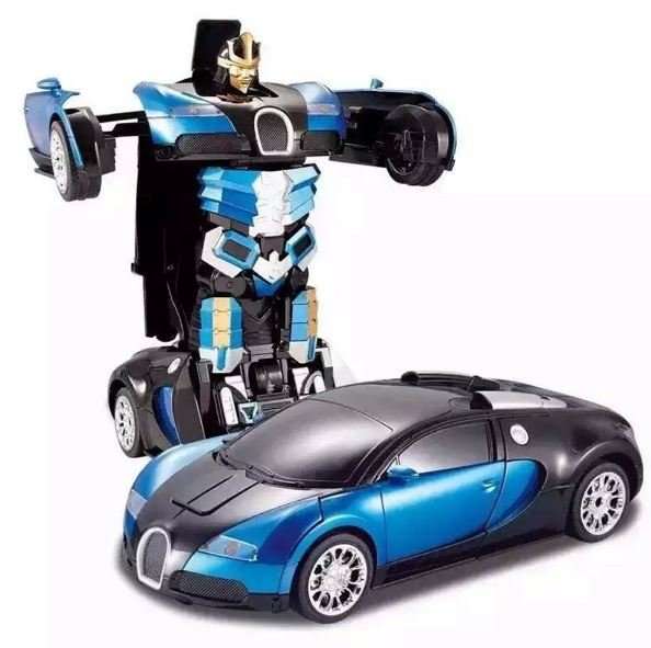 Large Buggati Remote Control Bumblebee TRANSFORMER Car, Transforms in 1 Button - With Music & Lights