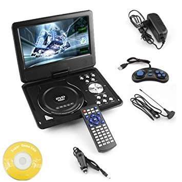 3D 9.8" Portable Colour EVD with TV Player, FM Radio, Card Reader, USB, 300 FREE GAMES and lots more