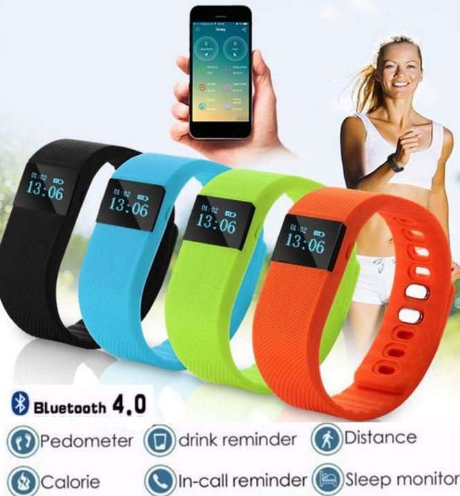 Bluetooth Smartwatch & Fitness Bracelet with Pedometer for Samsung & Android Phones - 2 Colours