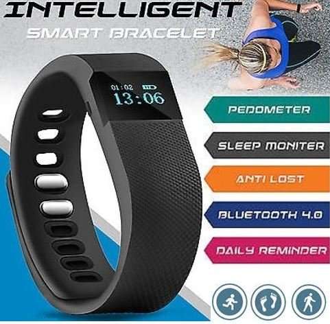 Bluetooth Smartwatch & Fitness Bracelet with Pedometer for Samsung & Android Phones - 2 Colours