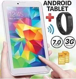 COMBO DEAL - 7" 8GB Android Dual Sim Tablet, 3G, WI-FI AND Bluetooth Smart Watch Activity Tracker