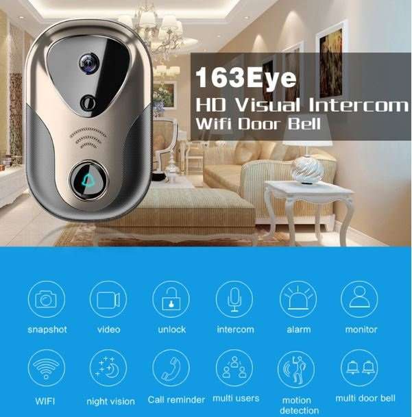 HD Visual Video Intercom WIFI Door Bell - Wireless, Wide Angle View, Video, Camera and Many More....