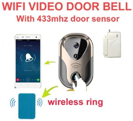 HD Visual Video Intercom WIFI Door Bell - Wireless, Wide Angle View, Video, Camera and Many More....