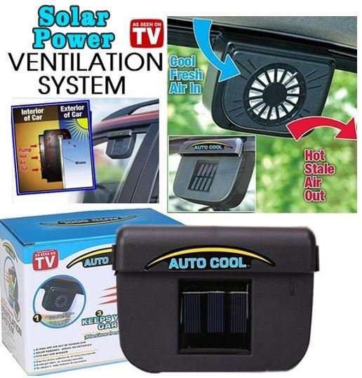 Vehicle Solar Powered Auto Ventilation System - Replace Hot Air With Cool Air at All Times