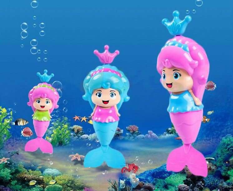 WOW!!! 8 X Mermaid Pull and Swim Toys, Excellent For Movement Ability Developing During Bath Time