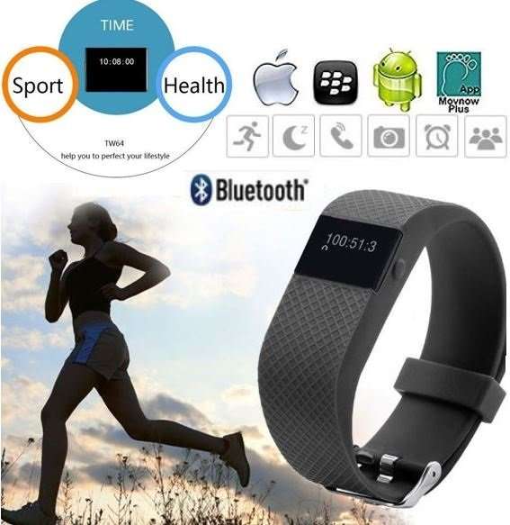 Bluetooth Smartwatch & Fitness Bracelet with Pedometer for Samsung & Android Phones - 2 Colours