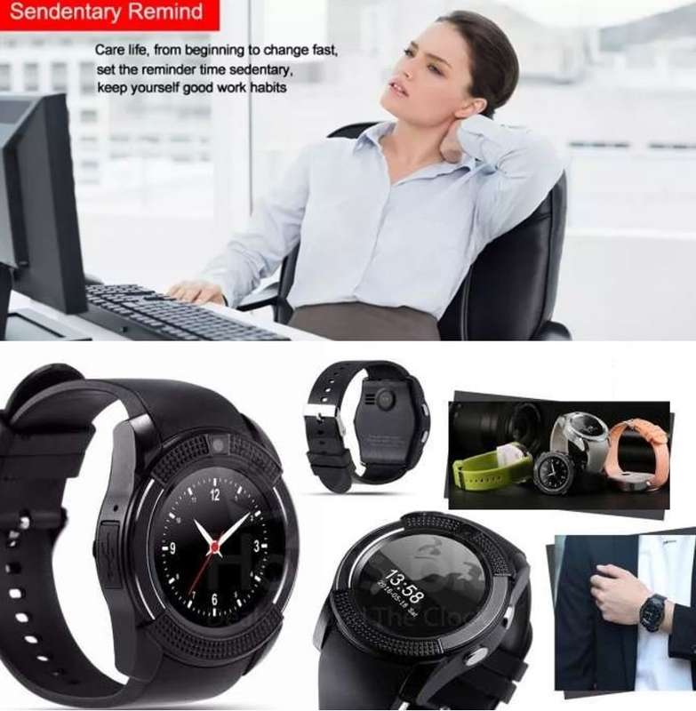 V8 Sporty Smart Watch Phone, SIM CARD, Bluetooth, Camera, Sleep Monitor, SD Card, Pedometer etc.