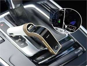 LED Bluetooth Car Kit, Charger FM Transmitter With MP 3, Handsfree Calls, Dual USB For Phone, Tablet