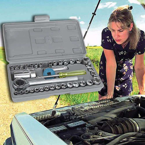 COMBO DEAL - 40 Piece Combination Socket Wrench Set PLUS 31 Piece Screwdriver Set