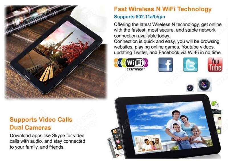COMBO DEAL - 7" 8GB Android Dual Sim Tablet, 3G, WI-FI AND Bluetooth Smart Watch Activity Tracker