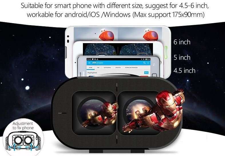 3D VR BOX 2 With Head Mount,  PLUS Multi Functional Wireless Bluetooth Controller