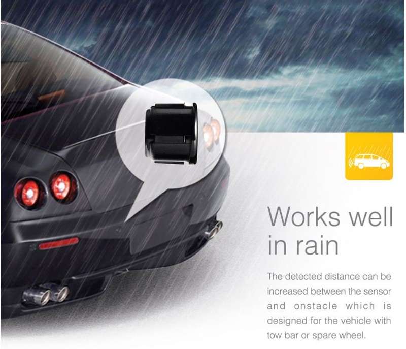 Parking Sensor Kit With Alarm, Control Box, LED Display Indicator & 4 LED Parking Sensors