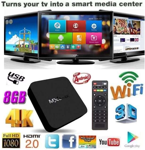 Android 5.1 TV BOX - MXQ-4K, Quad Core, HDMI - Turns Your TV Into a Smart Media Center