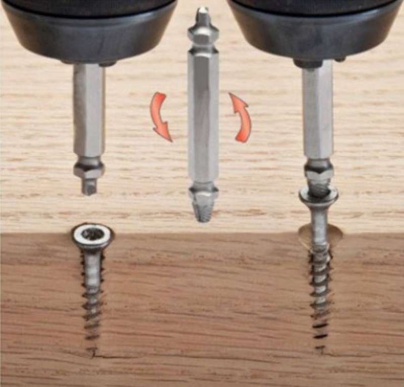 4 Piece Screw & Bolt Extractor Drill Bitts & Guide Set - Broken Easy Out Fastener Kit