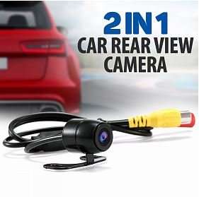 2 IN 1 Waterproof HD Night Vision Car Rear view Camera