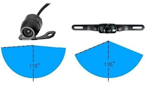 2 IN 1 Waterproof HD Night Vision Car Rear view Camera