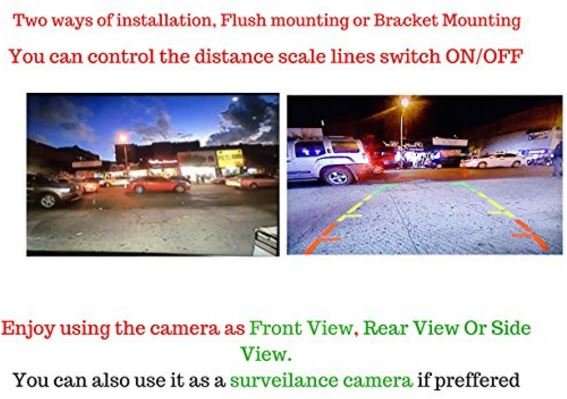 2 IN 1 Waterproof HD Night Vision Car Rear view Camera