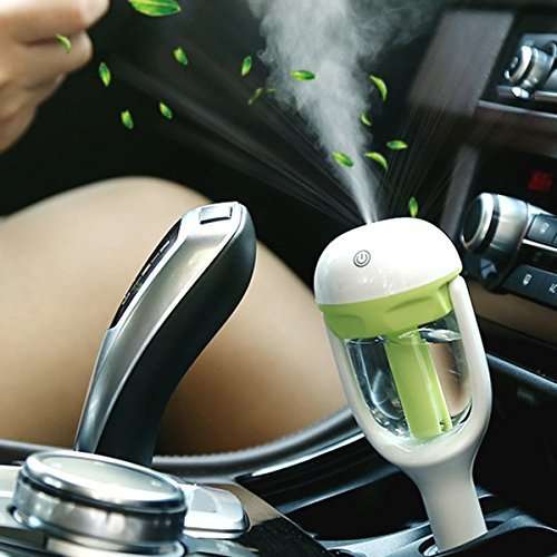 180 Degree, 12V Car Humidifier Aromatherapy With USB Charger to Charge Your Phone & Devices