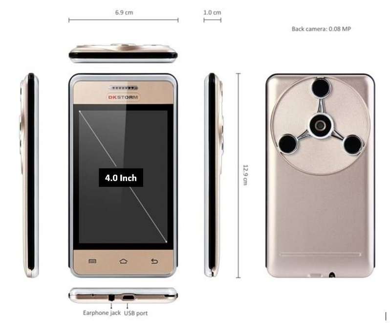 4" LCD Touch Screen Phone - Dual Sim, Camera, E-Book, Bluetooth For the Elderly and Children