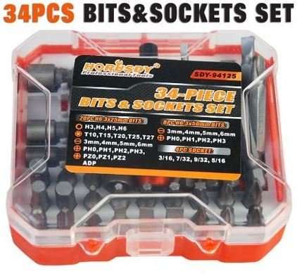34 Piece Screwdriver Bits & Socket Set - Horusdy Professional & Quality Tools
