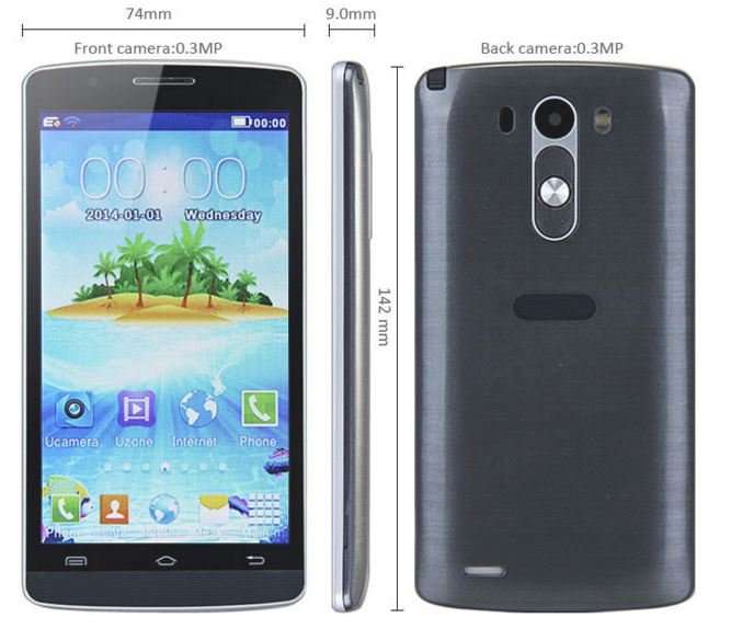 4.5" LCD Touch Screen Phone Wi-Fi, GPRS, Dual Sim, Cameras, Bluetooth For The Elderly & Children