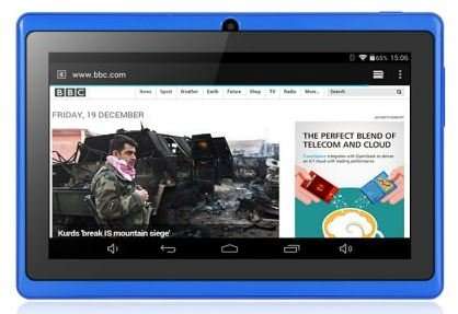 7" Dual Core, Android 4.2., 4 GB, Dual Cameras, Wi-Fi, Bluetooth etc. - Blue