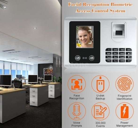 2.8" Bio-metric Face Recognition & Fingerprint Time Access Control & Attendance System - 360 Degree