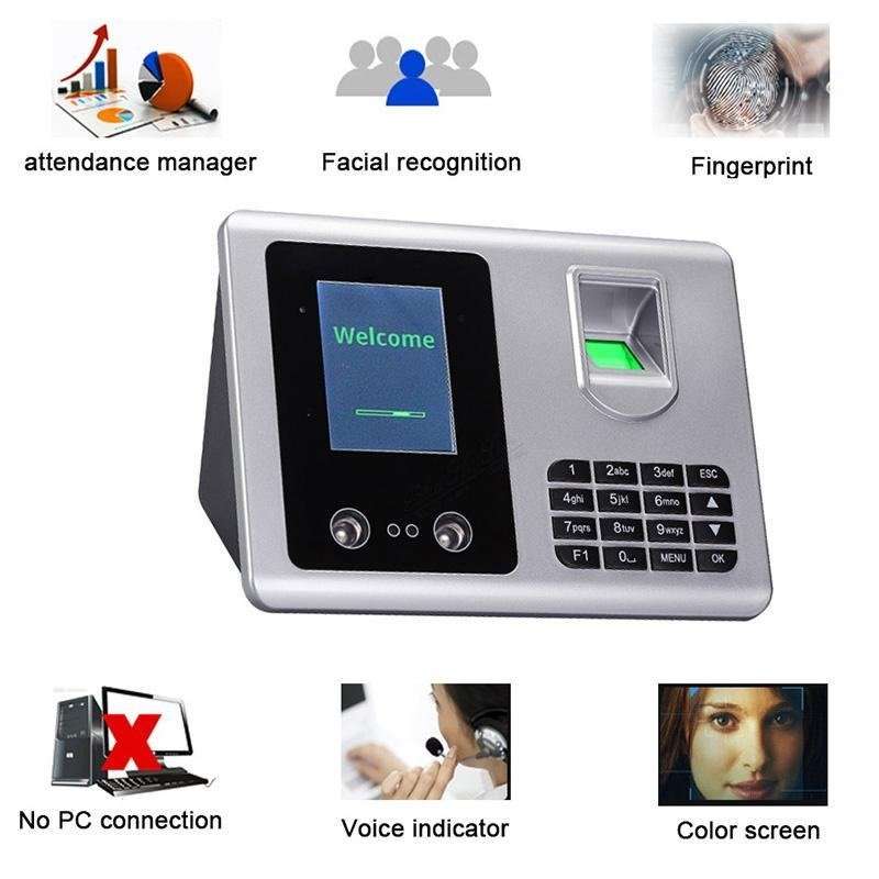 2.8" Bio-metric Face Recognition & Fingerprint Time Access Control & Attendance System - 360 Degree