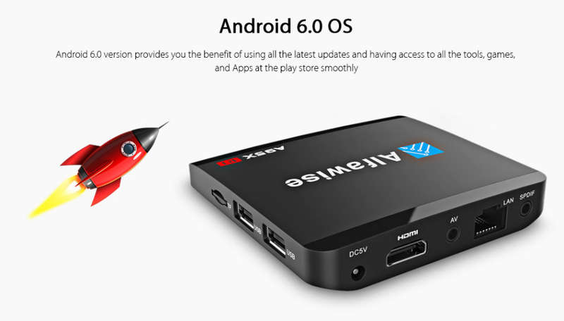 Alfawise A95X R1 Quad Core, Ultra HD 4K, Android 6 TV Box With Remote
