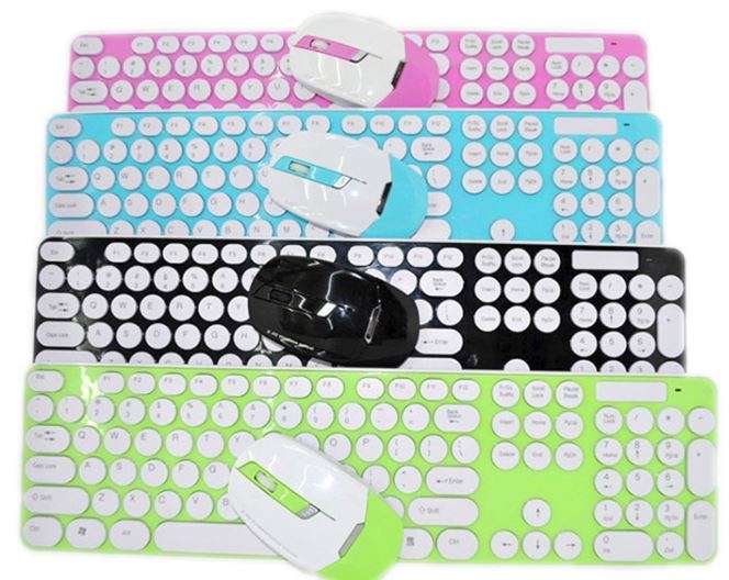 Super Slim 2.4 Ghz Wireless Keyboard, Mouse, Silicone Protective Skin & USB Receiver Combo