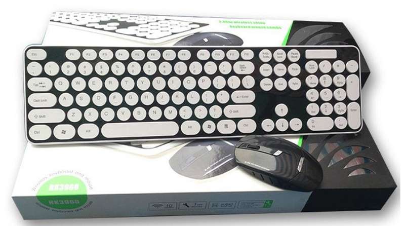 Super Slim 2.4 Ghz Wireless Keyboard, Mouse, Silicone Protective Skin & USB Receiver Combo