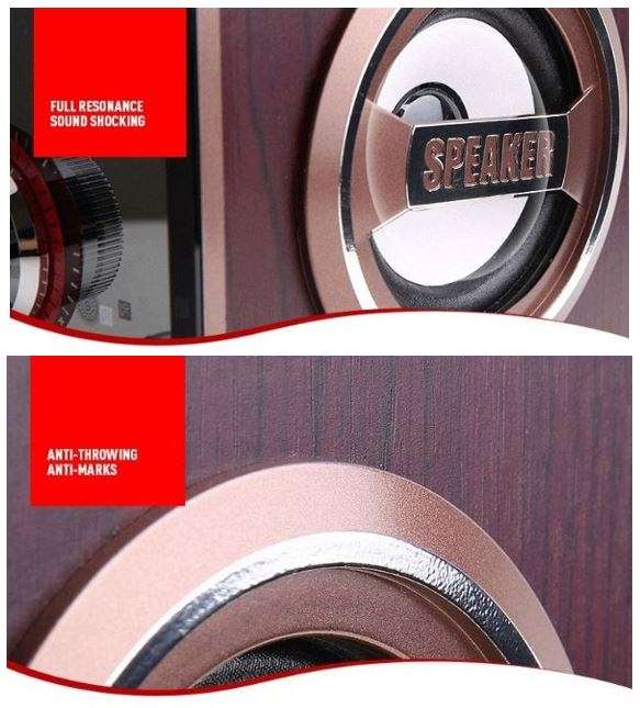 Bluetooth Multimedia Sub-woofer Speaker With USB / SD / AUX / FM Radio - LED Shining Glass Display